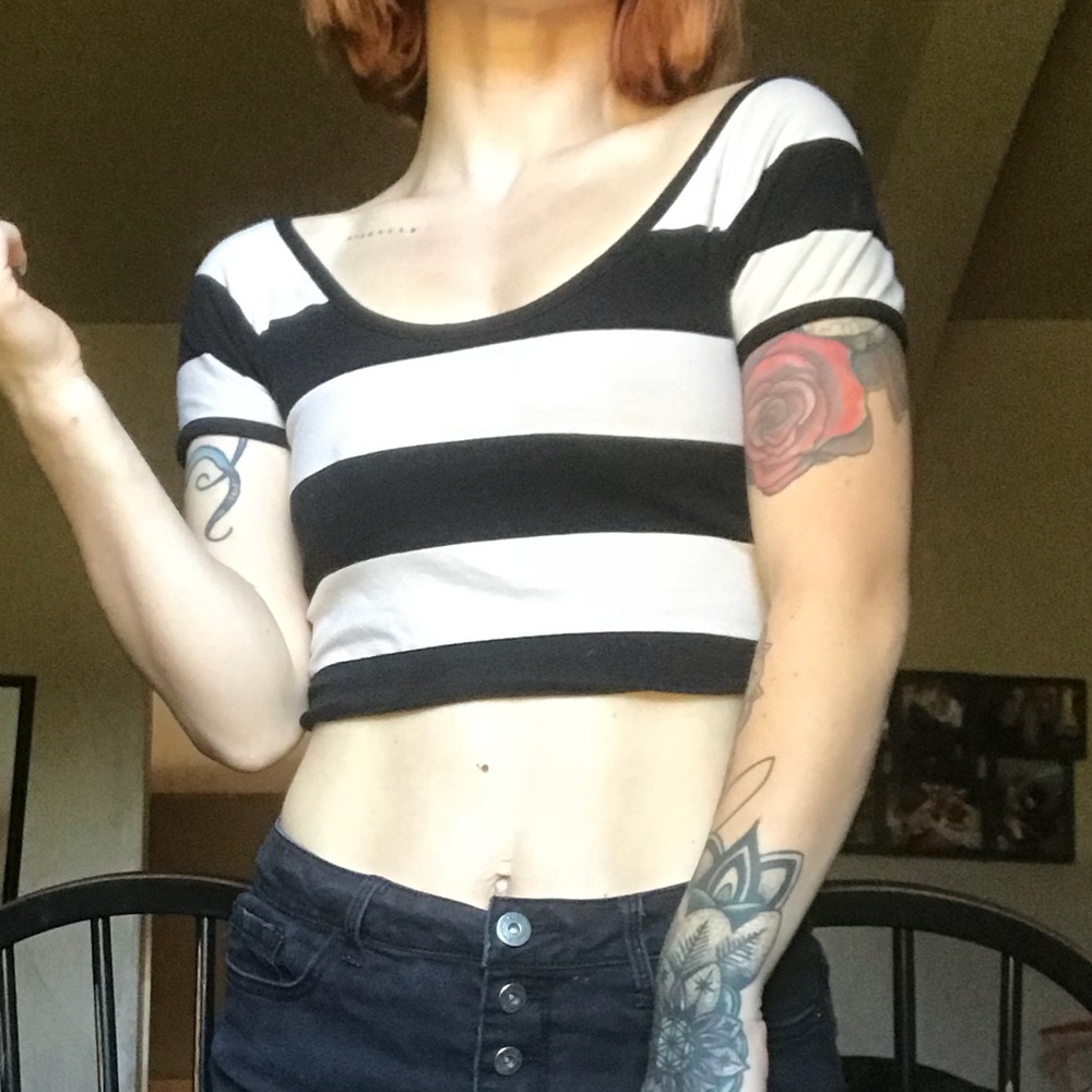 Striped crop top